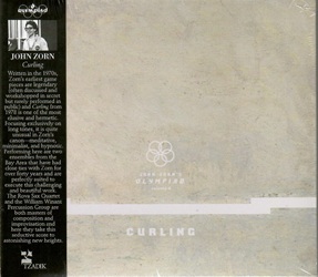 ZORN JOHN :  OLYMPIAD VOL. 4 - CURLING  (TZADIK)

Archival series (file under avantgarde/classical) � Rova Saxophone Quartet, William Winant Percussion Group. Scritti negli anni '70, i primi game pieces di Zorn sono leggendari (spesso discussi e lavorati in segreto, ma raramente eseguiti in pubblico) e �Curling� del 1978 � uno dei pi� sfuggenti ed ermetici. Concentrandosi esclusivamente su note lunghe, � piuttosto insolito nel canone di Zorn: meditativo, minimalista e ipnotico. Qui si esibiscono due ensemble della Bay Area che hanno stretti legami con Zorn da oltre quarant'anni e sono perfettamente adatti a eseguire quest'opera impegnativa e bellissima. Il Rova Sax Quartet e il William Winant Percussion Group sono entrambi maestri di composizione e improvvisazione e qui portano questa seducente partitura a nuove vette sorprendenti.