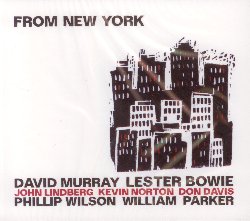 VARIOUS :  FROM NEW YORK  (JAZZWERKSTATT)

From New York  una percorso musicale per le strade di New York City diviso in quattro splendidi album. Il primo volume  Live at the Lower Manhattan Ocean Club (JW 73) di David Murray, registrato live al Lower Manhattan Club di New York il 31 dicembre del 1977. Si tratta di un concerto in cui il sassofonista, insieme a Lester Bowie (tromba), Fred Hopkins (contrabbasso) e Phillip Wilson (batteria) dona al pubblico il meglio del suo free jazz, creando un'atmosfera che ben rappresentava l'America sognante di quegli anni. Il secondo volume (A) Live at Roulette, NYC (JW 114) propone il trio Tripolar di John Lindberg (contrabbasso) con Kevin Norton (percussione, vibrafono) e Don Davis (sax alto e soprano, clarinetto basso), immortalato durante il concerto che ha tenuto il 5 febbraio del 2010 al Roulette Intermedium di New York. Il terzo volume di From New York  il doppio The Great Pretender - Steel + Breath (JW 124) che propone la registrazione live del concerto tenuto da Lester Bowie alla Jazzbhne di Berlino nel 1982 ed una registrazione effettuata al Green Point Studios di New York City nell'aprile del 1991 in cui insieme a Bowie (tromba) ci sono Phillip Wilson (batteria) e William Parker (contrabbasso). From New York  un'esperienza sonora davvero da non perdere.