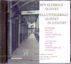 ELDRIDGE ROY / FITZGERALD ELLA :  IN CONCERT  (STEEPLECHASE)

Casa SteepleChase  orgogliosa di annunciare la nuova uscita della serie In Concert dedicata ai concerti che Roy Eldridge (1911-1989) in quartetto ed Ella Fitzgerald (1917-1996) in quintetto hanno tenuto al Falkoner Centret di Copenhagen il 21 maggio del 1959. Roy Eldridge, il pi grande trombettista della swing era, apre il programma con Soft Winds di Benny Goodman seguito dal suo originale Roy's Riff. Il programma prosegue con la 'regina del jazz' che interpreta un ricco songlist che prevede brani come Cheek to Cheek (Irving Berlin), All I Need is You (Mitchell Parish, Benny Davis, Peter Re Rose), I Love You, Porgy (George Gershwin, Du Bose Heyward, Ira Gershwin, Ella Fitzgerald) e molti altri ancora. Al fianco di Eldridge e Fitzgerald ci sono gli eccellenti musicisti Herb Ellis (chitarra), Lou Levy (pianoforte), Wilfred Middlebrooks (basso) e Gus Johnson (batteria). In Concert  un importante documento sonoro che permette all'ascoltatore di godere di due performance davvero irrinunciabili.