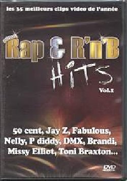 VARIOUS :  DVD / RAP & R'N'B HITS VOL. 1  (NOCTURNE)

Un sontuoso dvd con eccellente qualit di immagine e sonora che raccoglie i 36 migliori videoclip di rap e rhythm'n'blues usciti nel 2003: Rap & R'n'B Hits vol. 1  un dvd assolutamente necessario per gli amanti della black music. Tracklisting: (1) 112 feat. Supercat Na Na Na Na; (2) Three 6 Mafia Riding Spinners; (3) 50 Cent feat. Snoop Dogg P.I.M.P.; (4) Black Eyed Peas Where Is Love; (5) Chingy Right There; (6) DMX Where Da Hood At; (7) DMX Ayo Kato; (8) Fabulous So Into You; (9) Jay-Z La La La La; (10) Diplomats Santana Set; (11) Kindred Far Away; (12) Loon How You Want That; (13) Ms Dynamite Miss D.Y.N.A.M.I.T.E.; (14) Nelly & Murphy Lee What Da Hook Gonna Be; (15) Pharell & Jay-Z Frontin; (16) Question I Am Feeling You; (17) Roscoe Desoto Head 2 Toe; (18) P. Daddy, Nelly, Murphy Lee Shake That; (19) Tamia Officially Missing You; (20) T.Q. Players Ball; (21) Timbaland feat. Miss Elliot Cop Da Shit; (22) Mystical Shake That Ass; (23) Toni Braxton Unbreak My Heart; (24) Toni Braxton He Wasn't Man Enough; (25) DMX Get At Me Dog; (26) DMX Ruff Rhyders Anthm; (27) Brandi I Wanna Be Down; (28) Brandi feat. Monica The Boy Is Mine; (29) Jay-Z Excuse Me Kiss; (30) Lil Kim feat. Dr Checks The Jump Off; (31) Jaheim Fabulous; (32) Shy F.K. & T. Power Feelin You; (33) Jaheim Put That Woman First; (34) Uncut Midnight; (35) 50 Cent Wanksta; (36) 50 Cent Heat. Best seller.